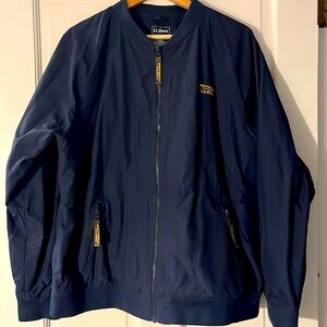 LLBean women’s bomber jacket navy XL
